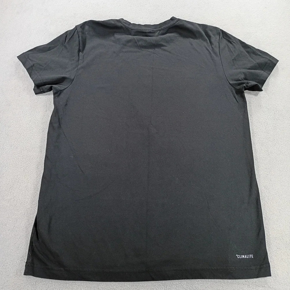 Adidas Mens Climalite Graphic T-Shirt Black Medium Multi-Color Logo